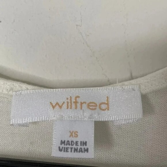 Aritzia Wilfred Tank Top Striped Racerback Side Split Hem White Black Size XS - Picture 10 of 11